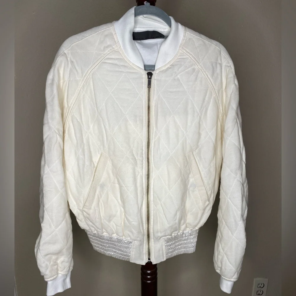 Haider Ackermann Diamond-quilted wool-twill bomber jacket, Size Medium - Picture 1 of 4